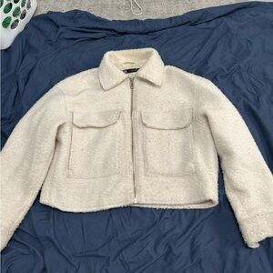 Zara Cream Teddy Jacket